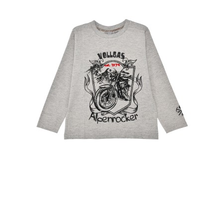 T-Shirt langarm ´Alpenrocker´ grey-melange