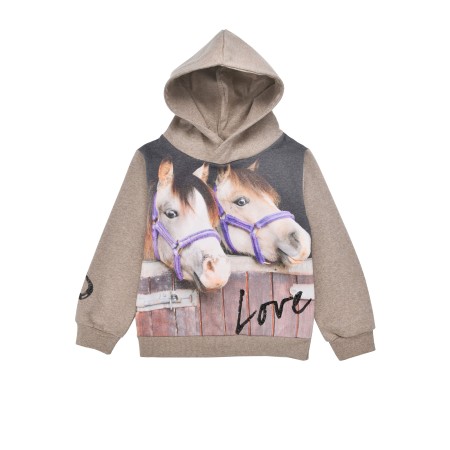 Sweatshirt ´Love´ brown-melange