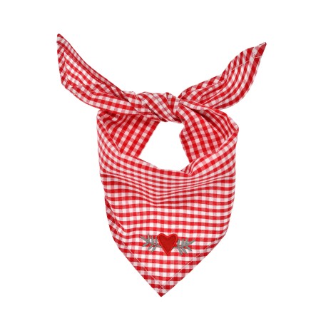 Trachten Karotuch, check red/white