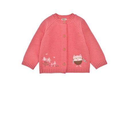 Strickjacke ´Eule´ rosewood