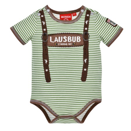 Body halbarm geringelt ´Lausbub´ stripe forest/white