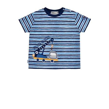 T-Shirt halbarm geringelt ´Team Cars´ stripe blue