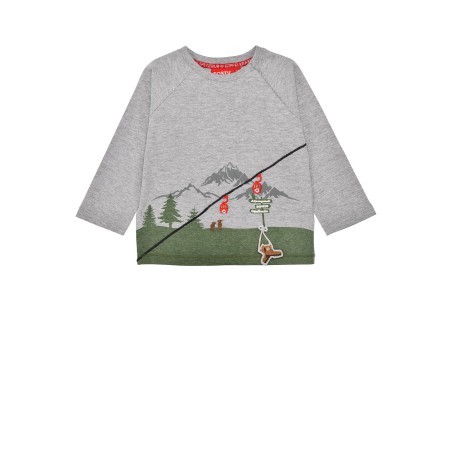 T-Shirt langarm ´Alpengaudi´ grey-melange