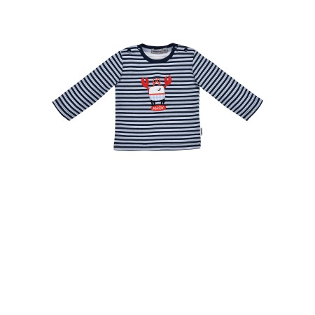 T-Shirt langarm geringelt ´Krake´ stripe navy
