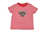 T-Shirt halbarm geringelt ´freches Madl´ stripe red/white