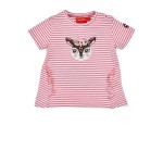 T-Shirt halbarm geringelt ´Spatzl´ stripe rose/white