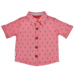 Trachtenhemd kariert halbarm check red/white