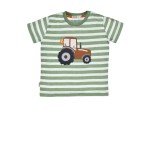 T-Shirt halbarm geringelt ´Traktor´ stripe forest/offwhite