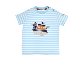 T-Shirt halbarm geringelt ´Schiff´ stripe blue/white