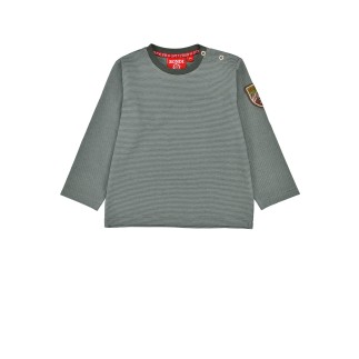 T-Shirt langarm geringelt stripe salbei/kiwi