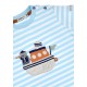 T-Shirt halbarm geringelt ´Schiff´ stripe blue/white