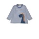 T-Shirt langarm geringelt ´Dino´ stripe denim/offwhite