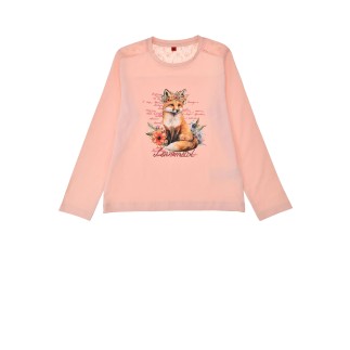 T-Shirt langarm ´Fuchs´ old rose