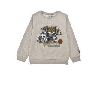 Sweatshirt ´Traktor´ beige-melange
