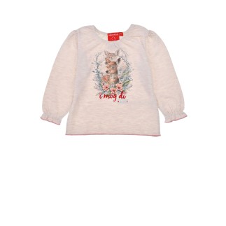 T-Shirt langarm ´Bambi´ beige-melange