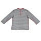 T-Shirt langarm geringelt ´Frechdachs´ stripe grey/anthra