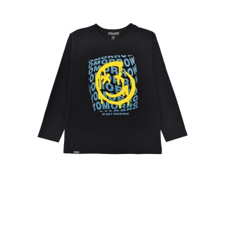 T-Shirt langarm ´Smile´ black