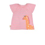 T-Shirt halbarm geringelt ´Giraffe stripe pink/white