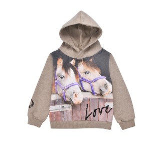 Sweatshirt ´Love´ brown-melange