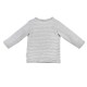 T-Shirt langarm geringelt ´mom and dad´ stripe grey/offwhite
